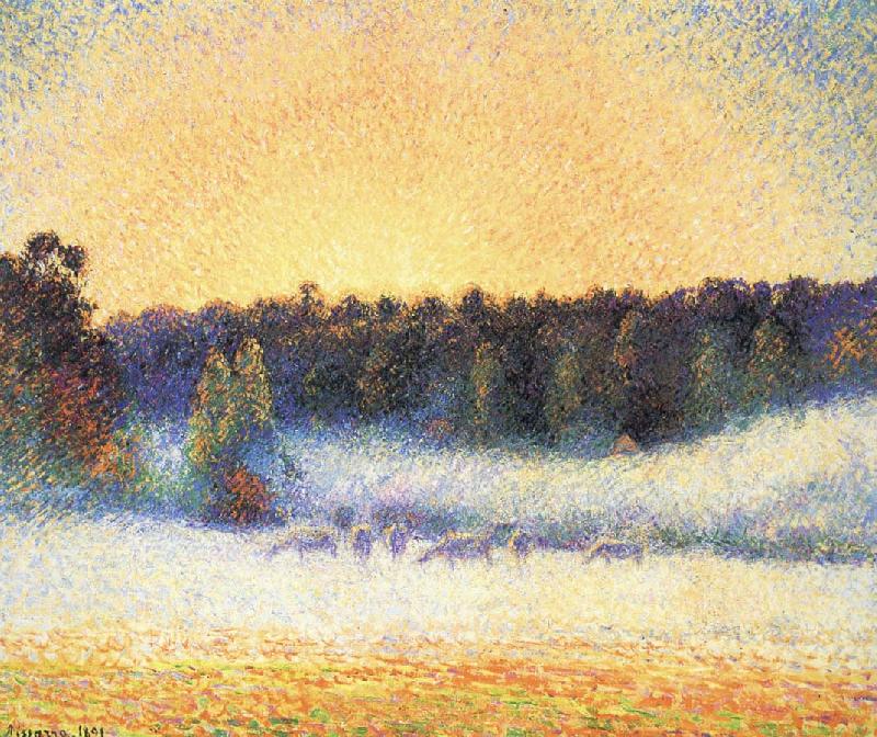 Camille Pissarro Sunsets Norge oil painting art